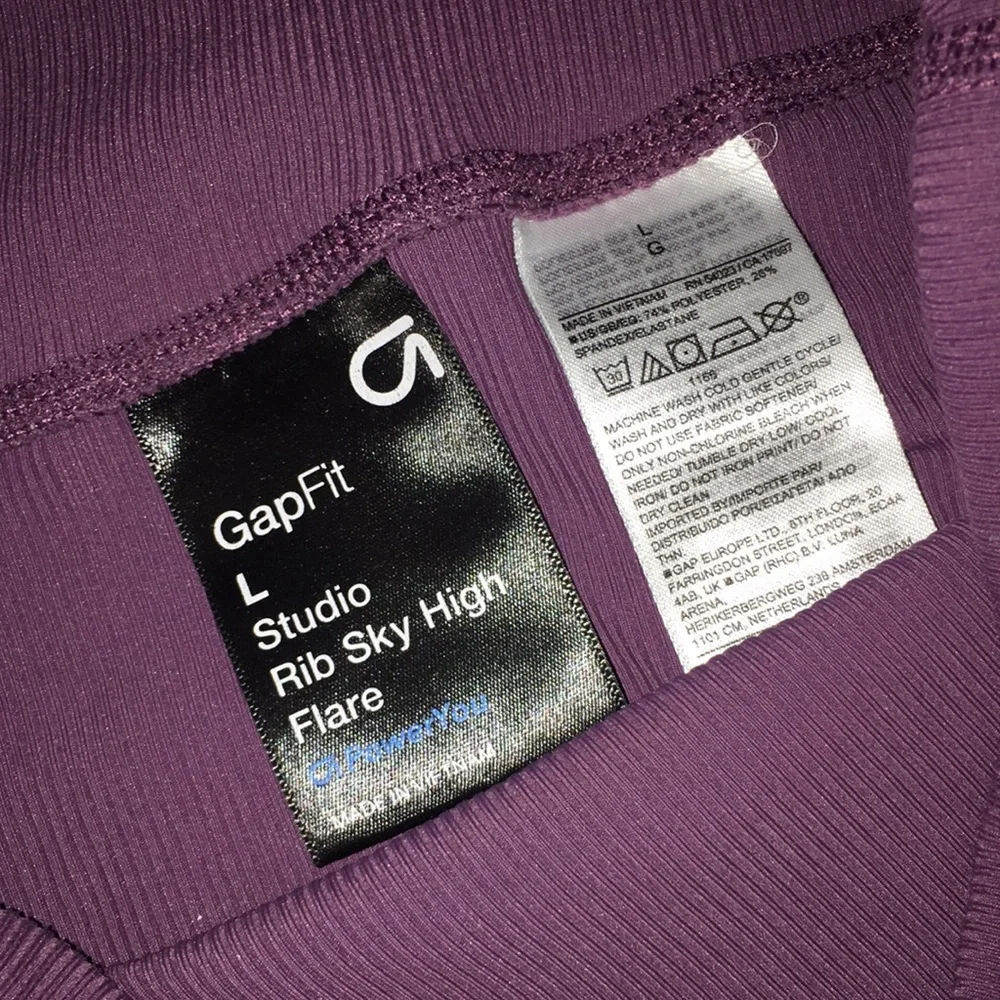 Gap fit Athletic Flare Pants | Studio Rib Sky High | Size L